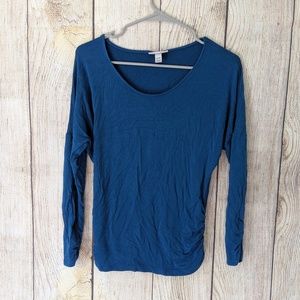 BOGO Liz Lange Maternity Top Blue 3/4 Dolman Sleev